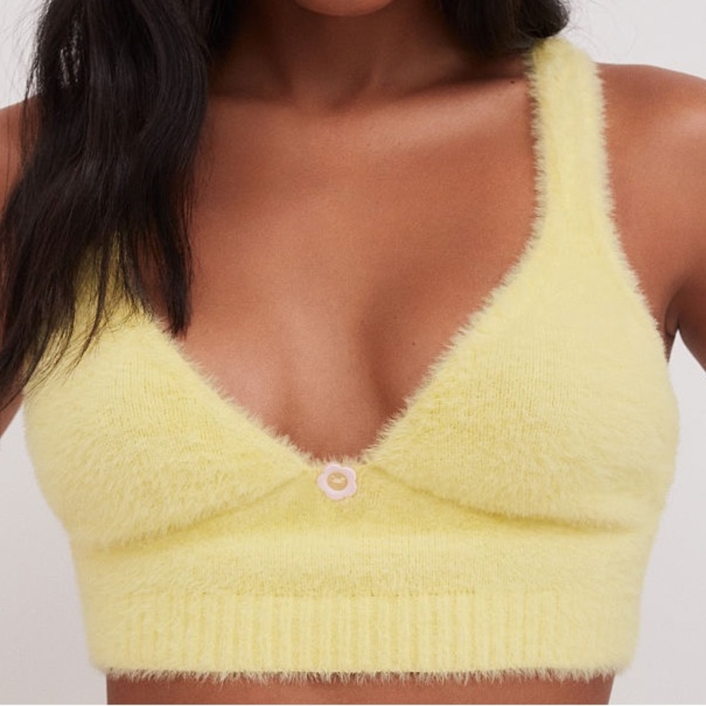 NWOT For love and lemons Devon sleeveless tank top in yellow